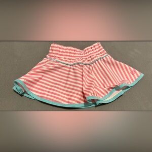 Pink and White Striped Skort